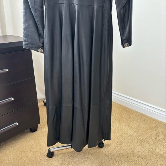 Linea Pelle Oryan Long Leather Coat * Vintage * Size Small - Picture 7 of 16